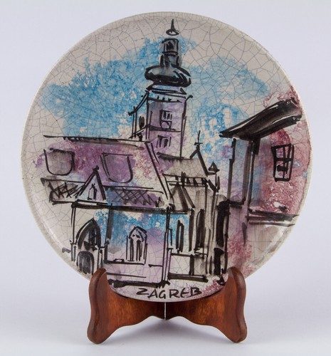 Piatto zagreb ceramica da - zagreb, in