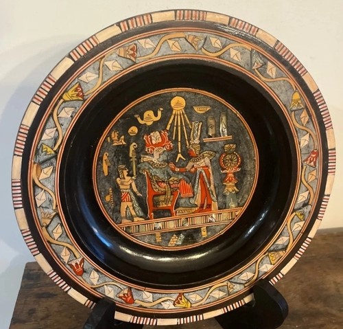 Piatto egiziano epoca - egiziano, d'epoca